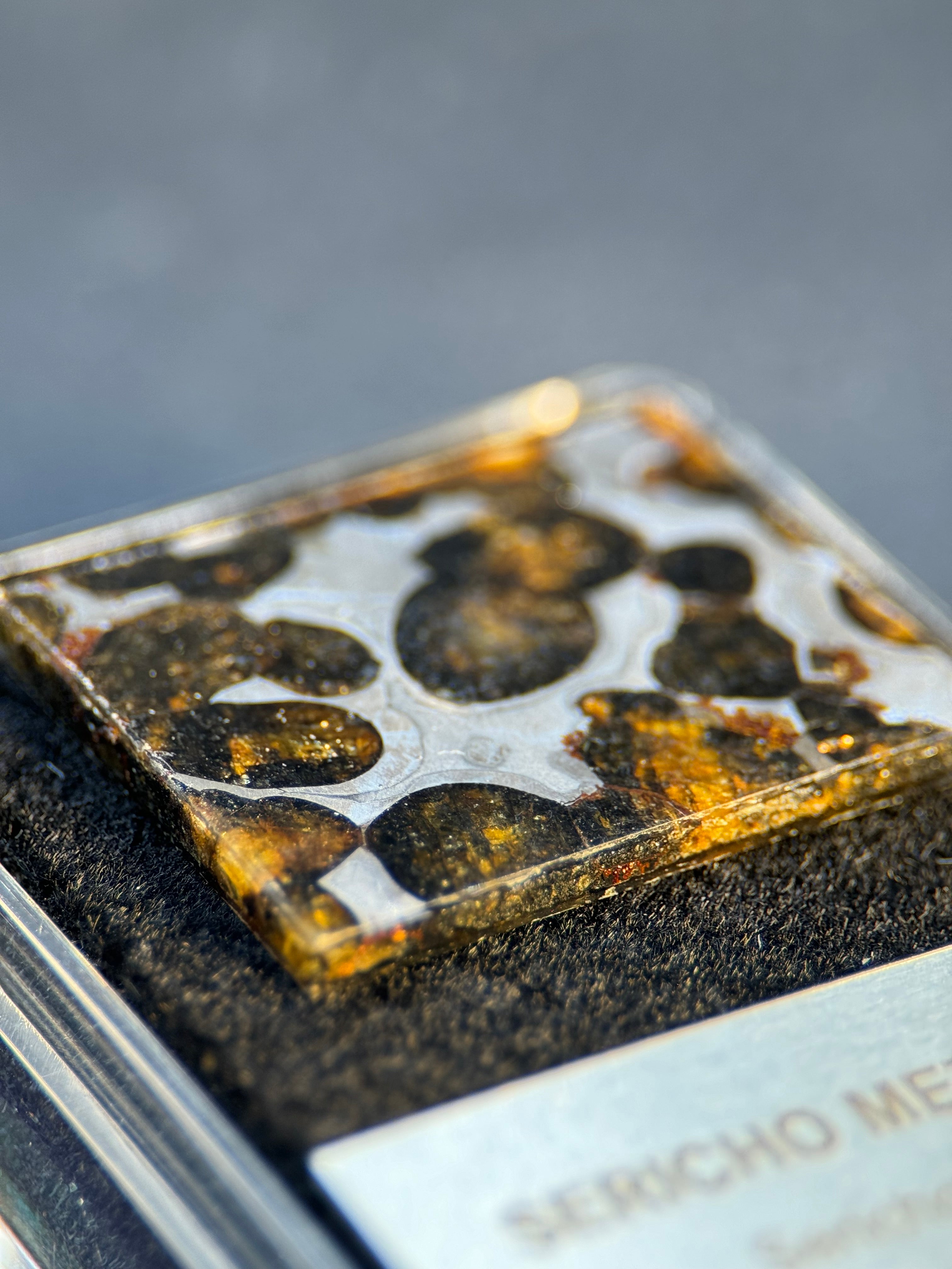 SERICHO METEORITE, KENYA. DISPLAY BOX. 4,7 GRAMS.