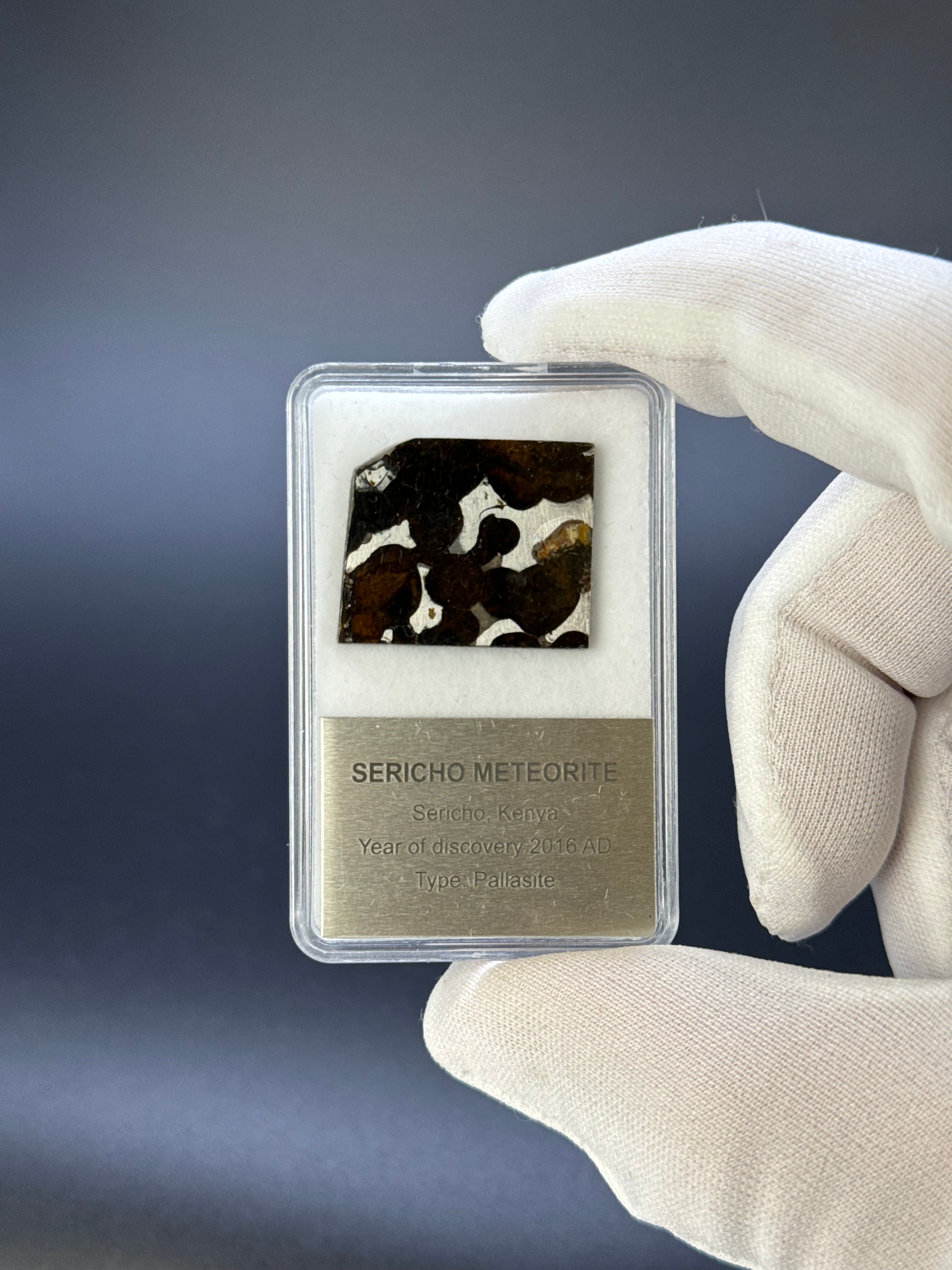 SERICHO METEORITE, KENYA. DISPLAY BOX. 4,5 GRAMS.