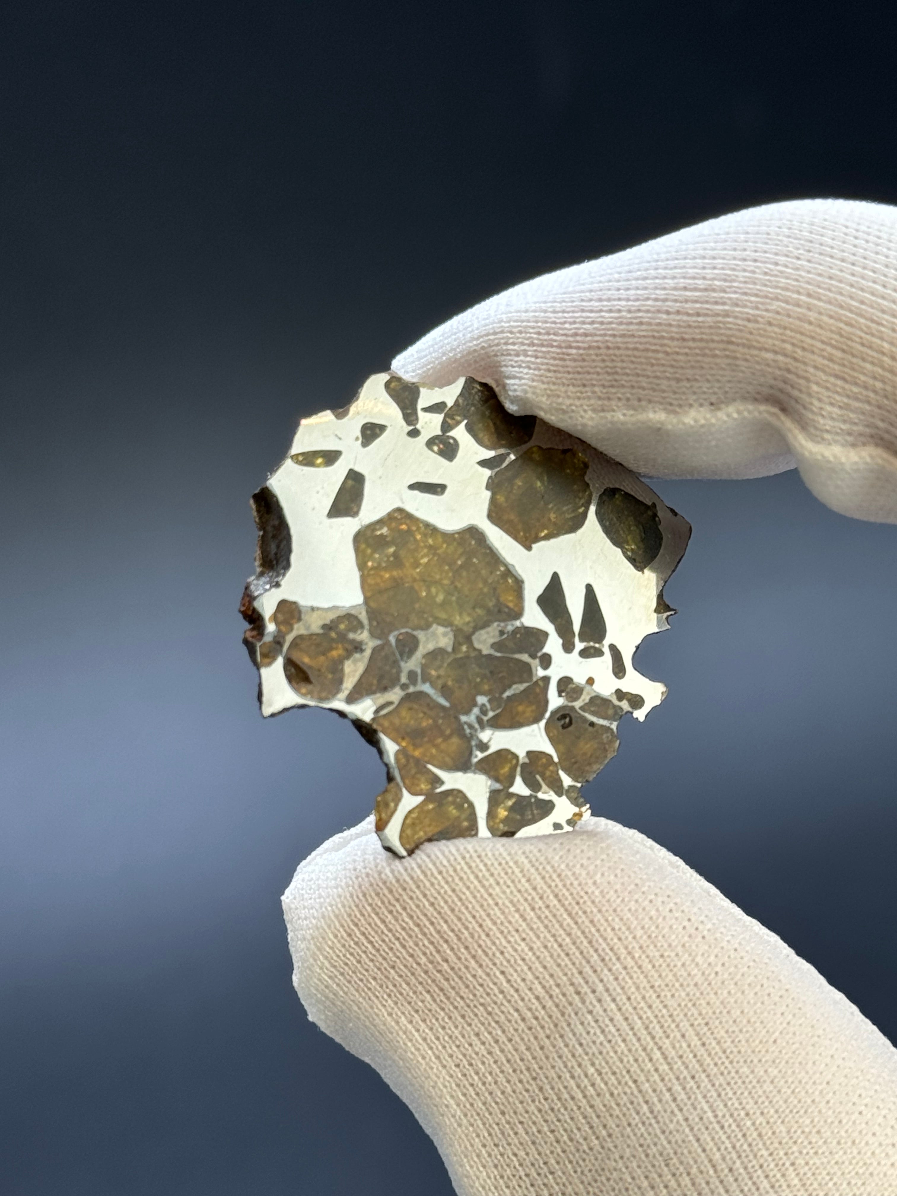 IMILAC PALLASITE METEORITE, CHILE. 7,17 GRAMS