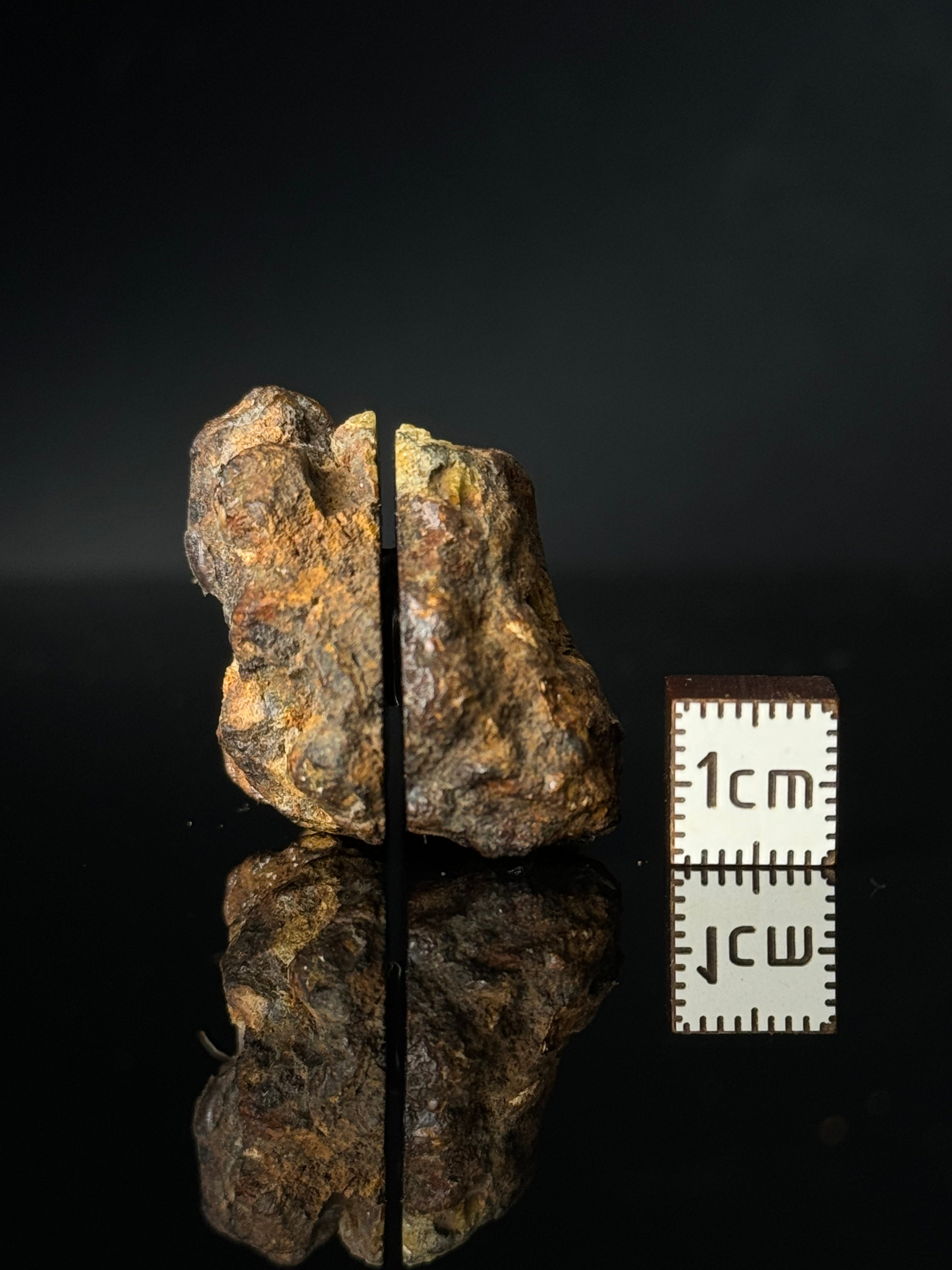 FULL SERICHO METEORITE FROM KENYA, IN TWO HALVES. TOTAL WEIGHT: 51,5 GRAMS.