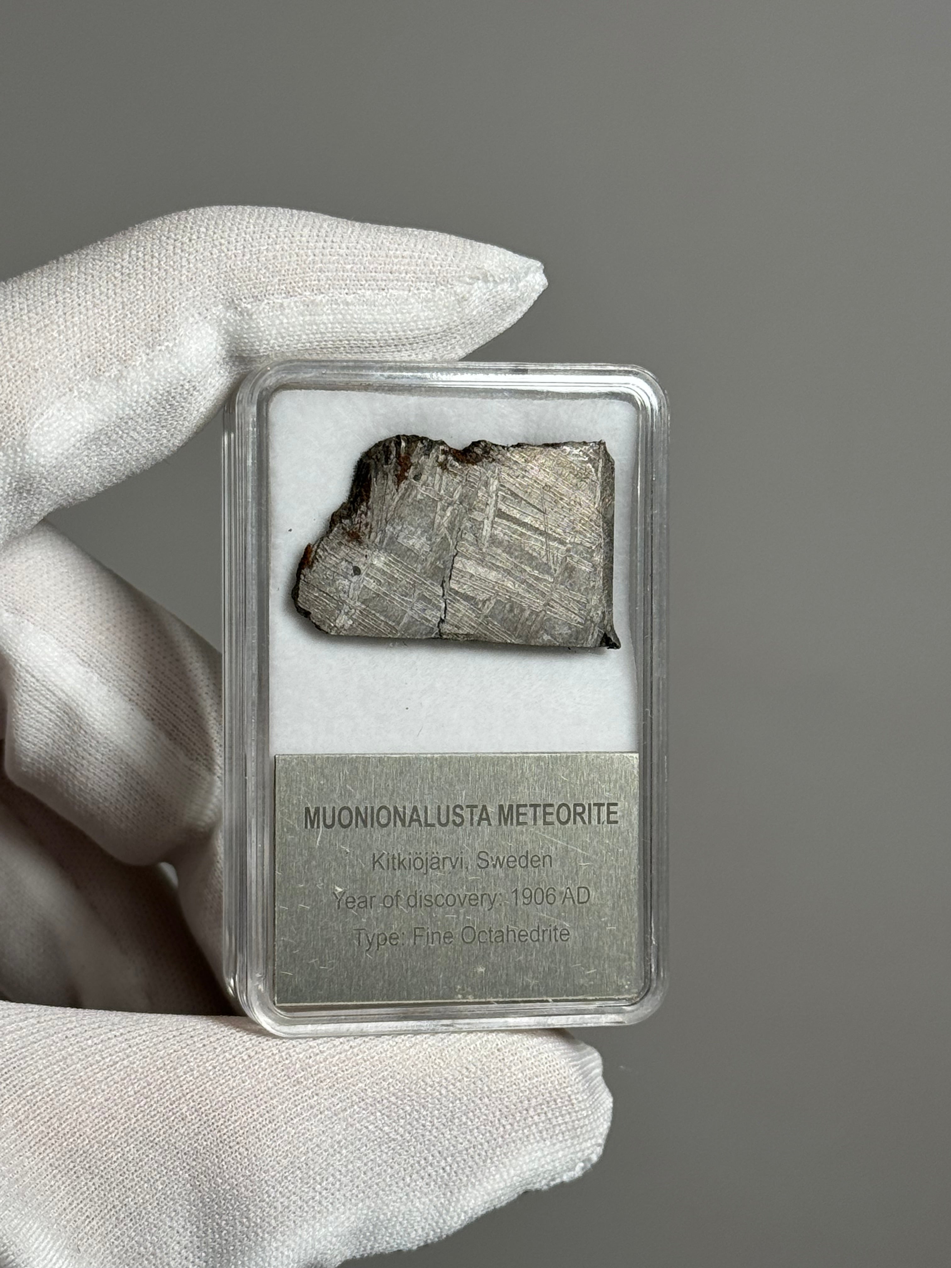 Muonionalusta meteorite, Sweden. 11,2 grams.