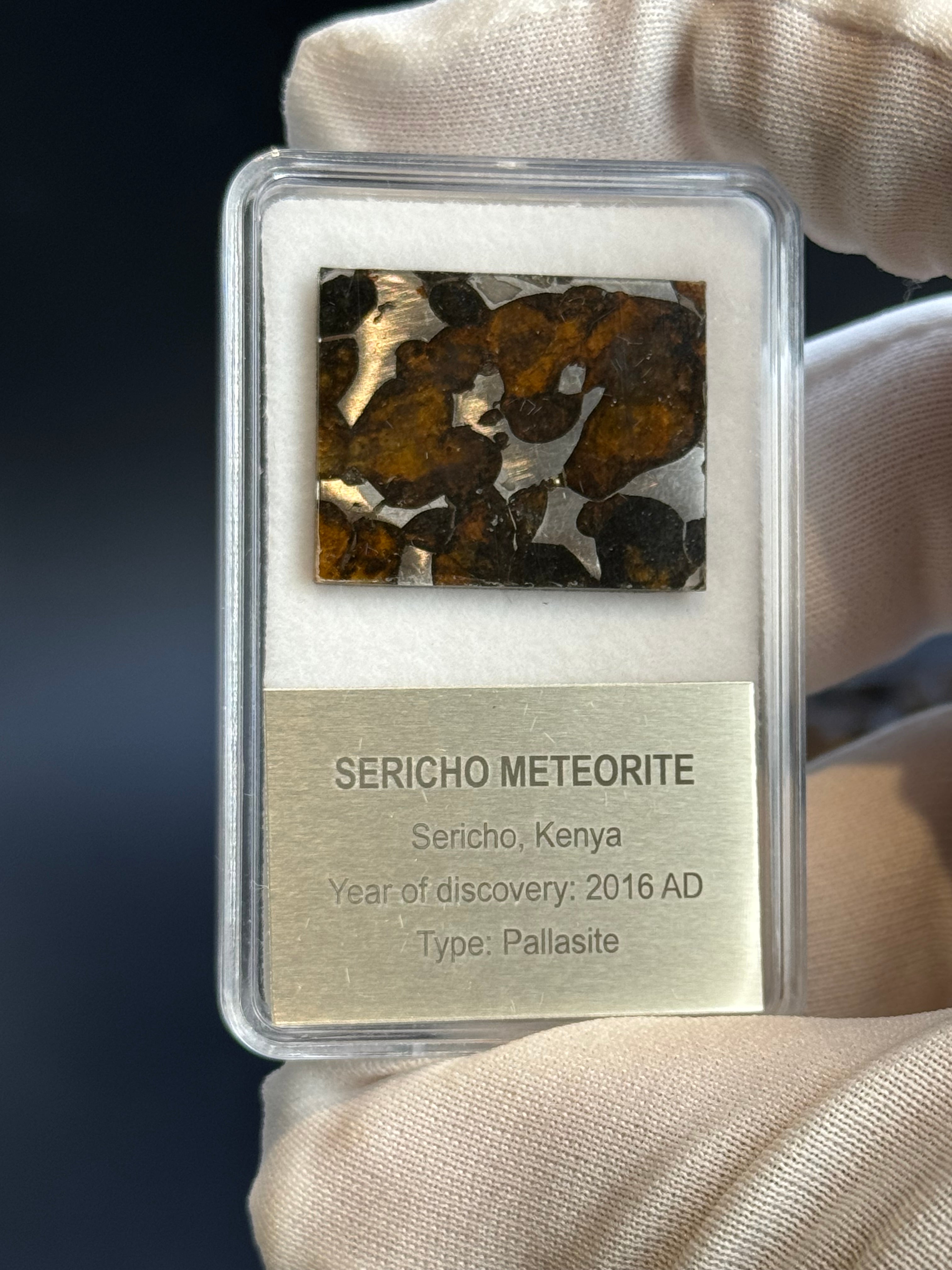 SERICHO METEORITE, KENYA. DISPLAY BOX. 3,8 GRAMS.