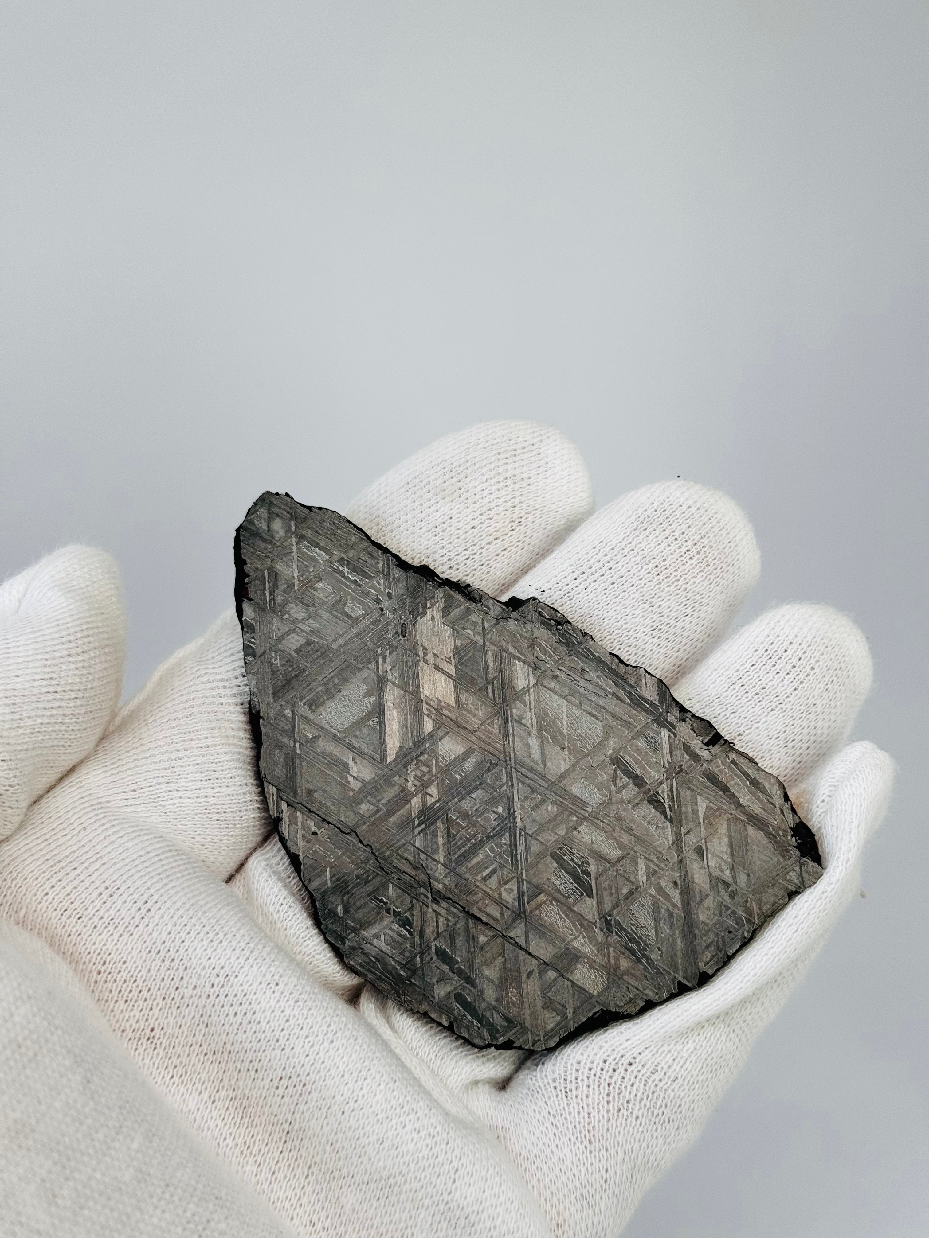 Muonionalusta Meteorite, Sweden. 98,36 grams slice.