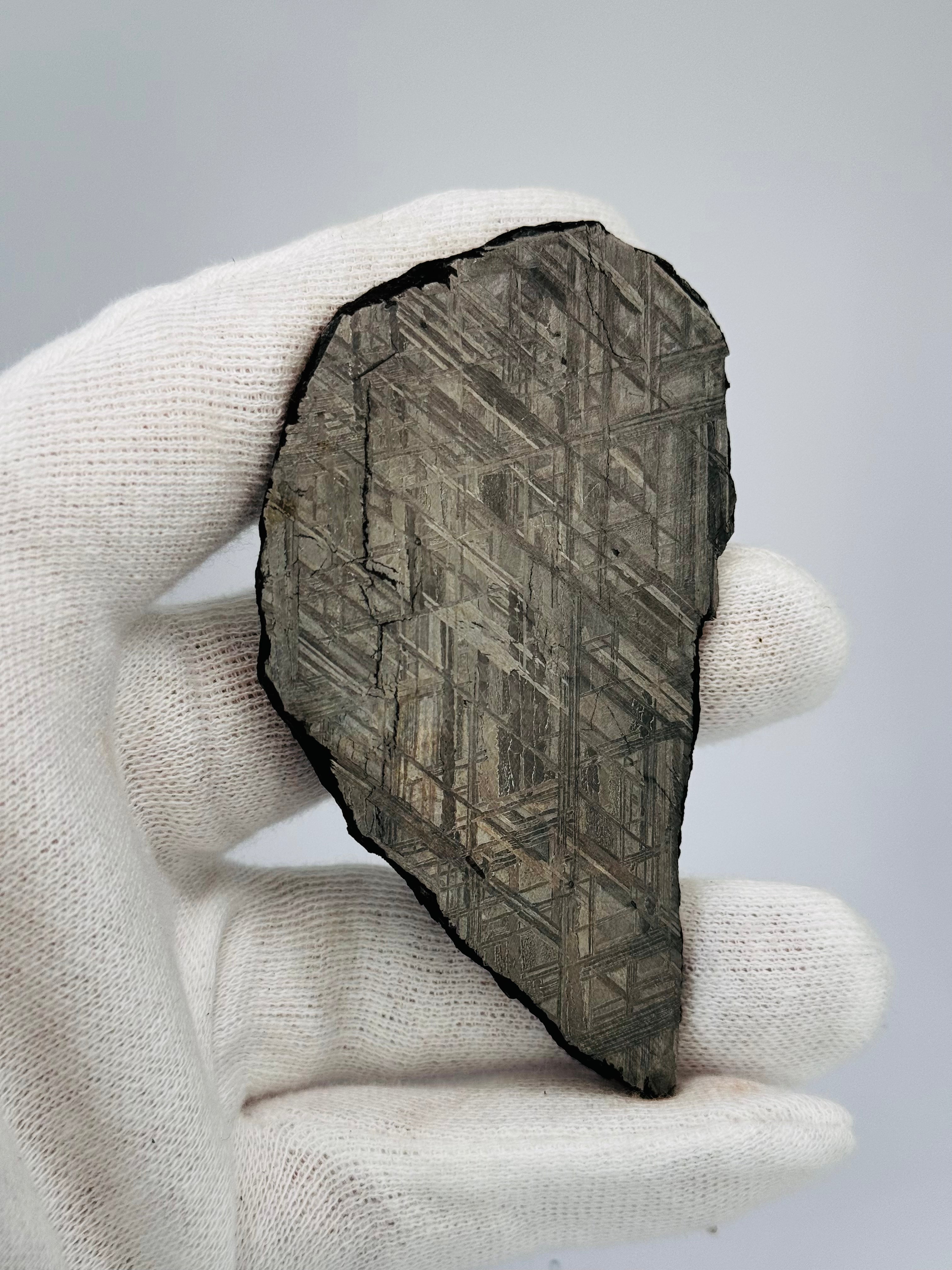 Muonionalusta Meteorite, Sweden. 113,57 grams slice.