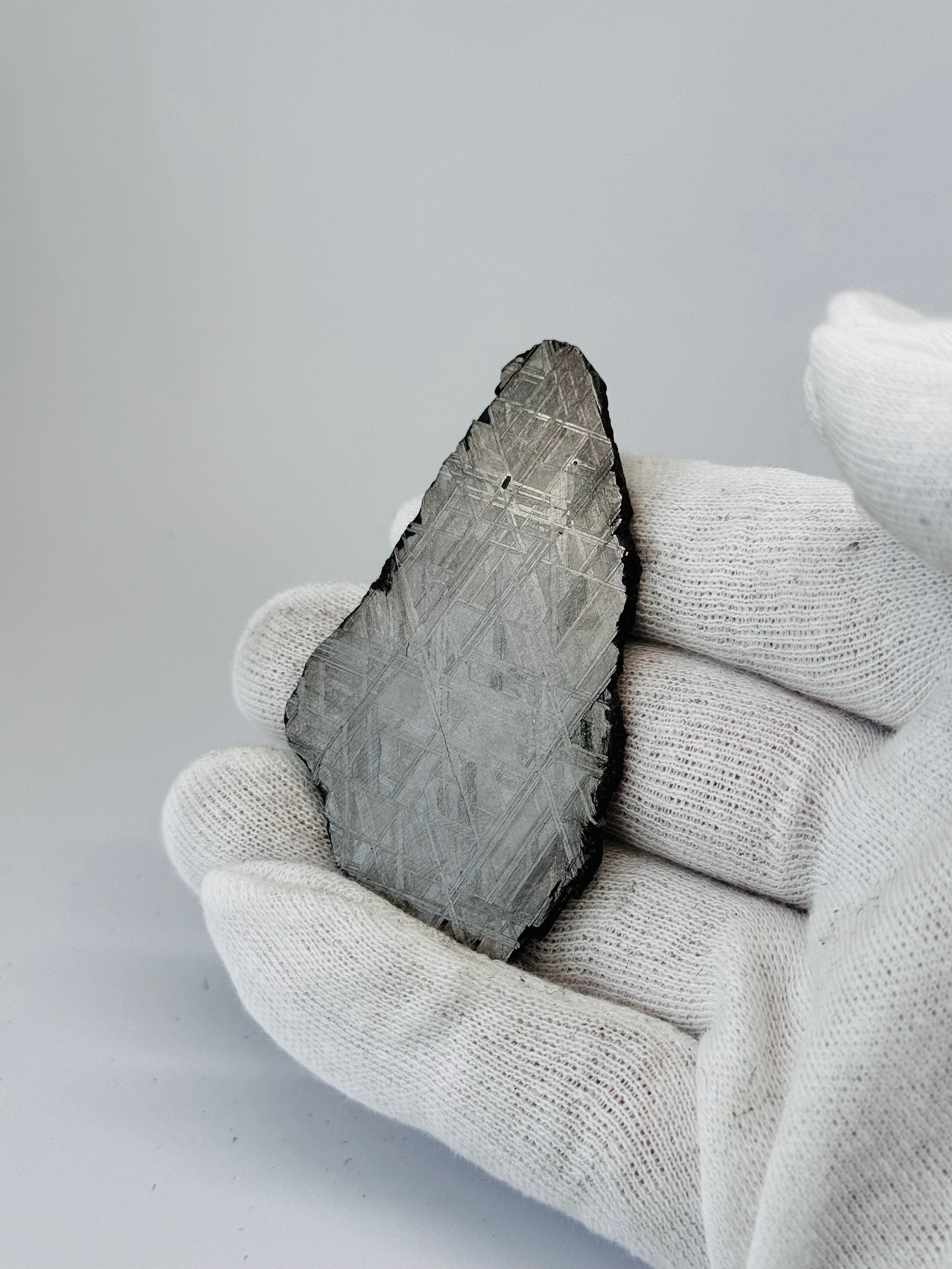 Muonionalusta Meteorite, Sweden. 64,37 grams slice.