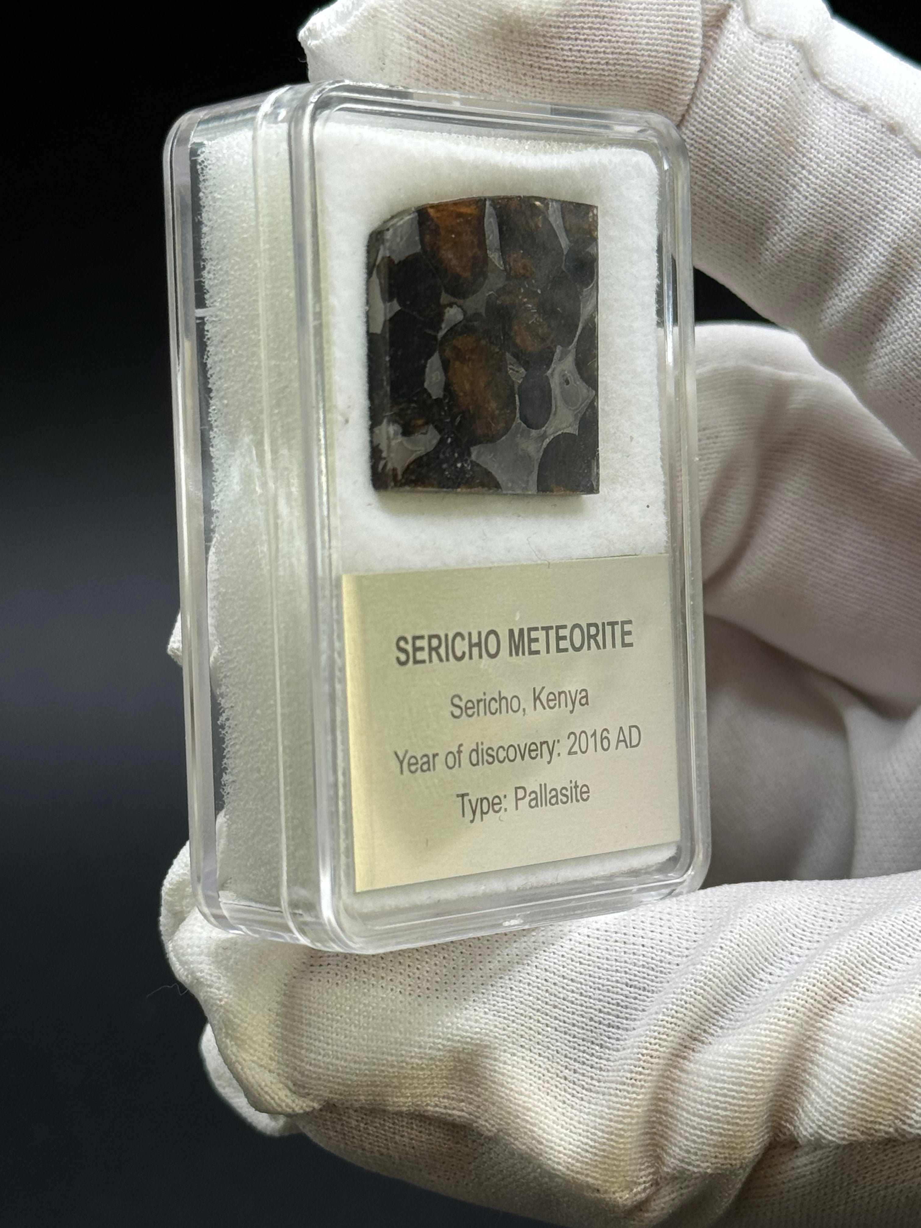 SERICHO METEORITE, KENYA. DISPLAY BOX. 3,4 GRAMS.