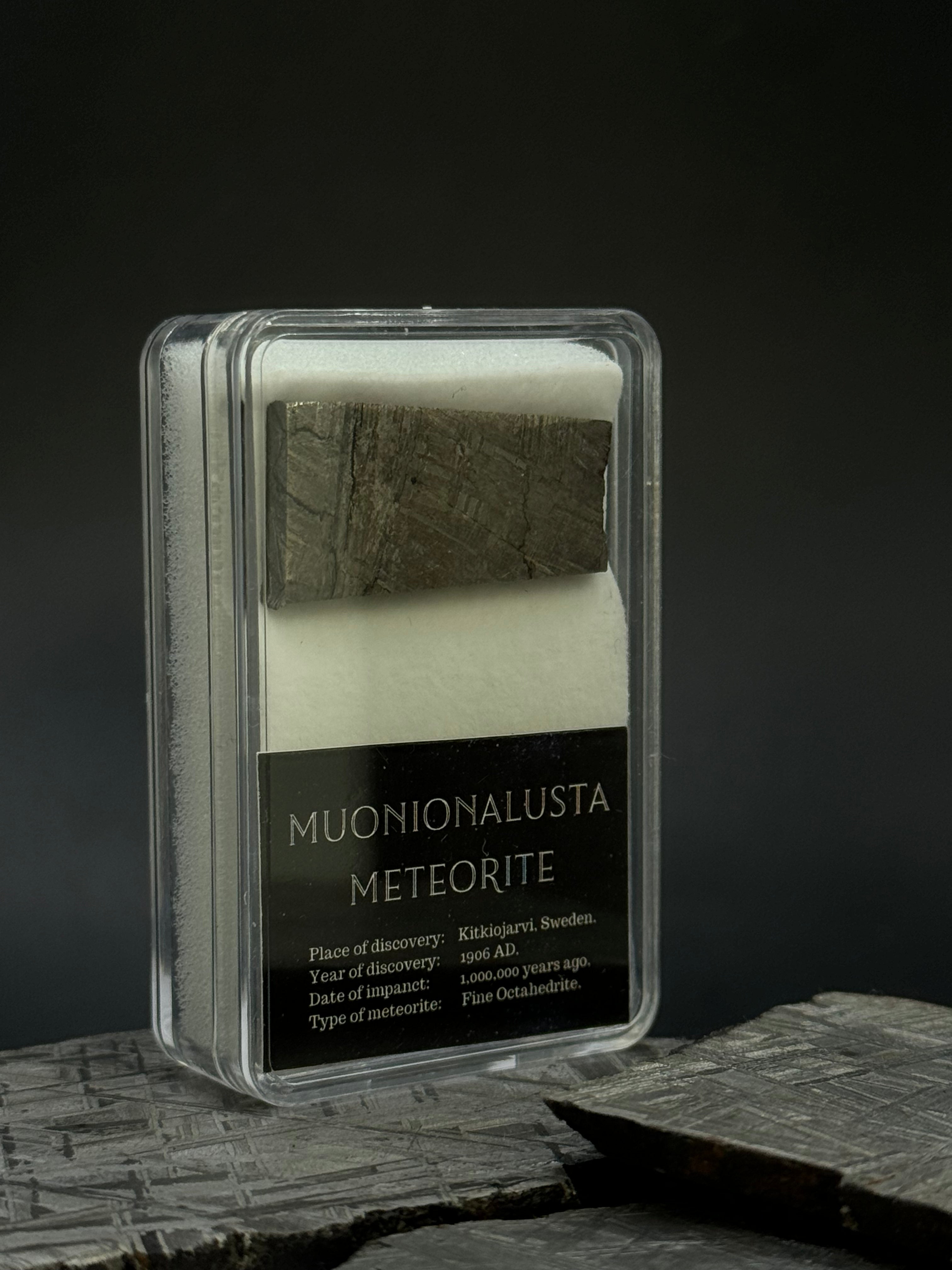 Muonionalusta meteorite, Sweden. 11,43 grams.