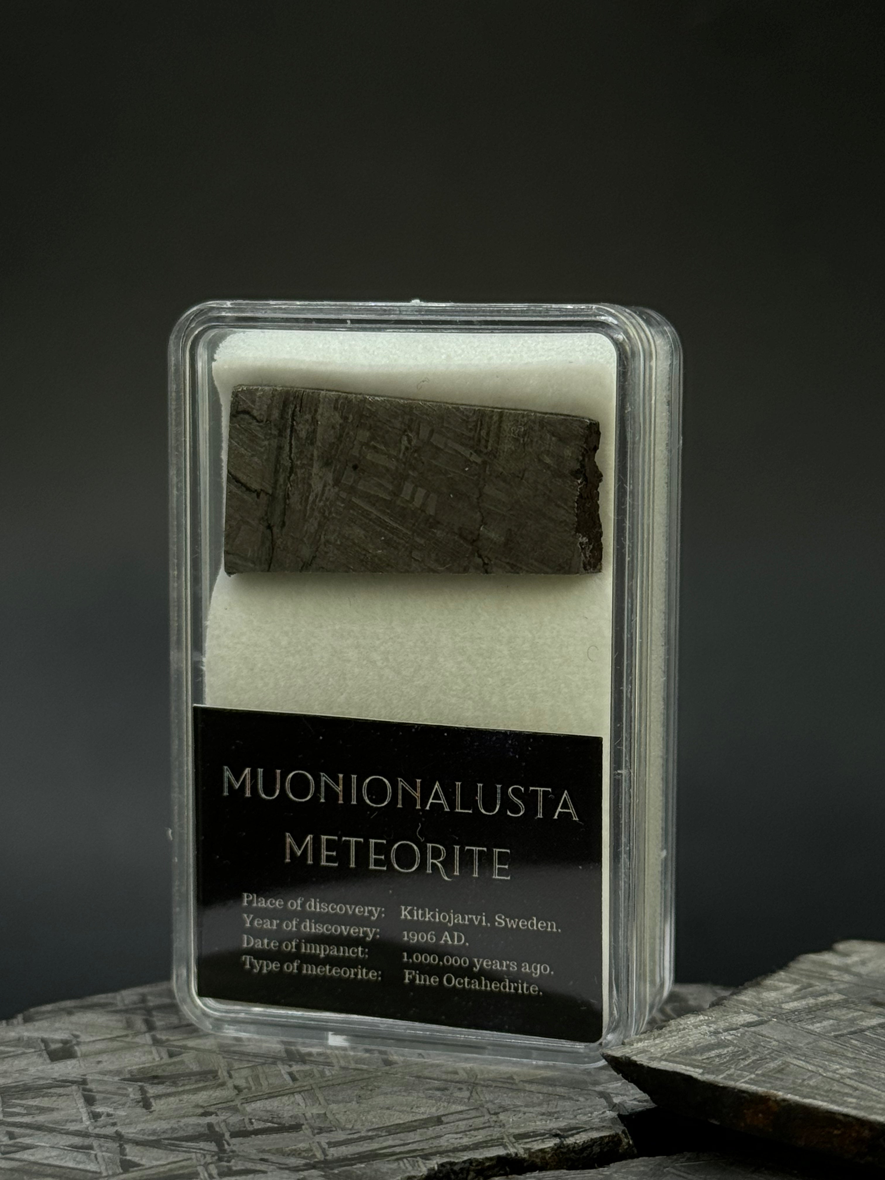 Muonionalusta meteorite, Sweden. 11,43 grams.