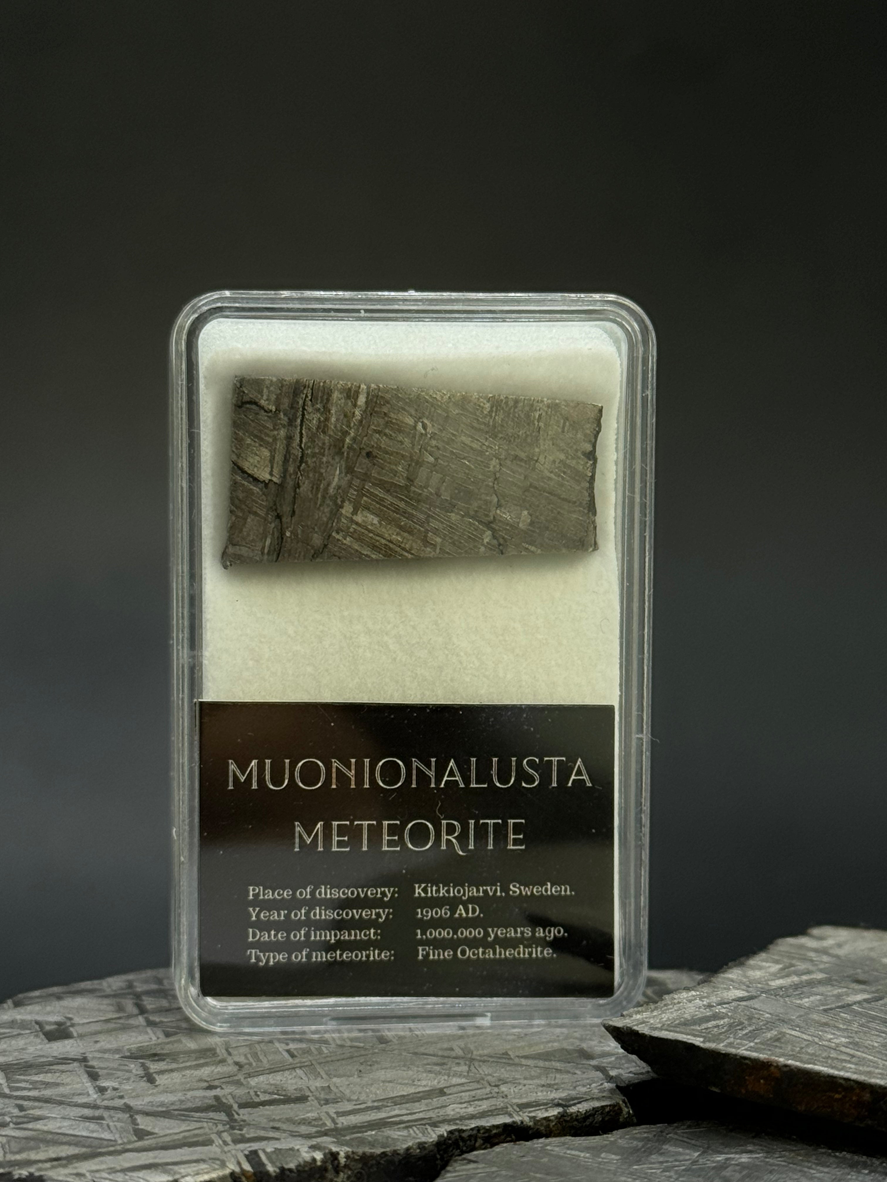 Muonionalusta meteorite, Sweden. 11,43 grams.