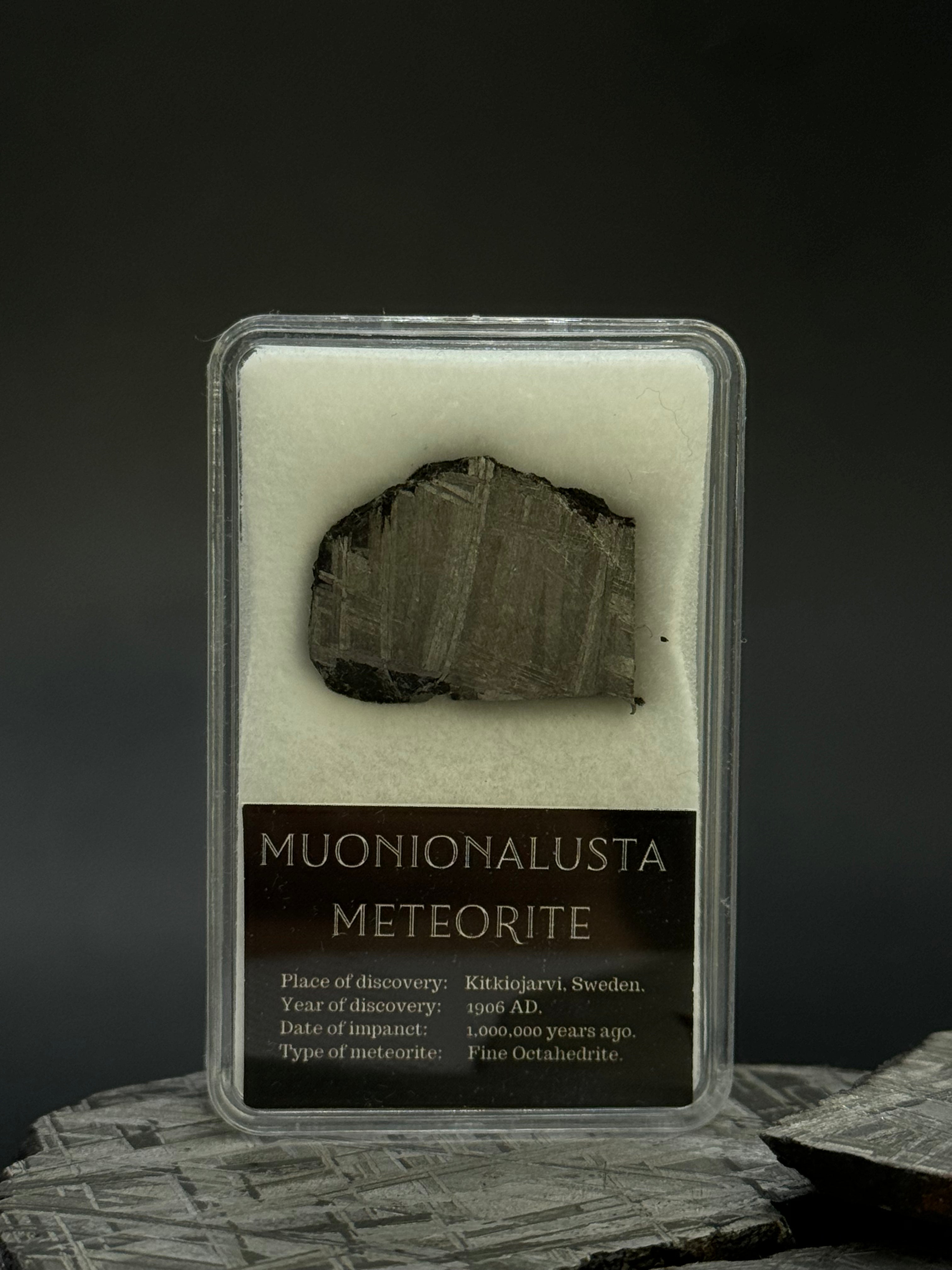 Muonionalusta meteorite, Sweden. 8,35 grams.