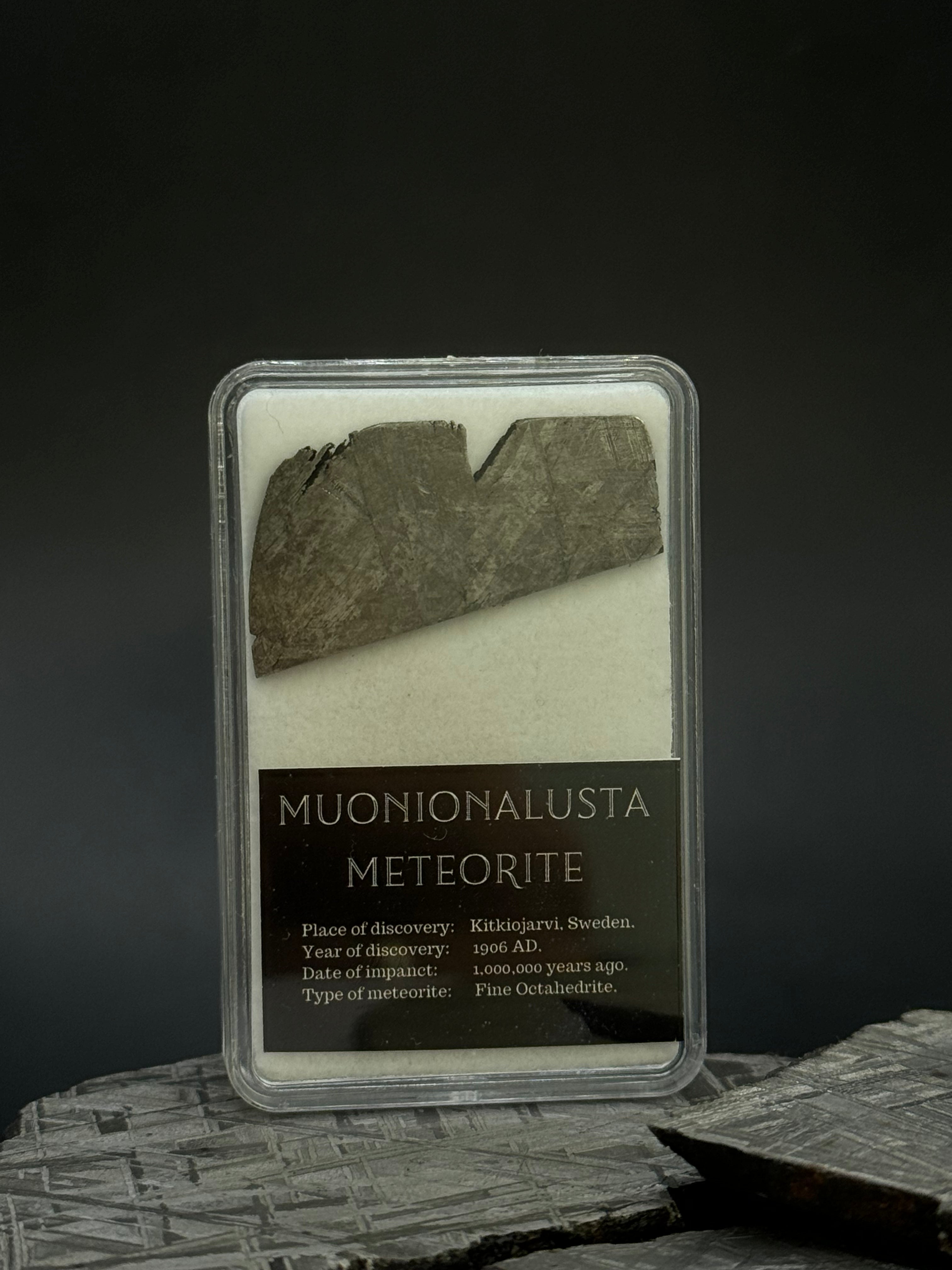 Muonionalusta meteorite, Sweden. 4.1 grams.