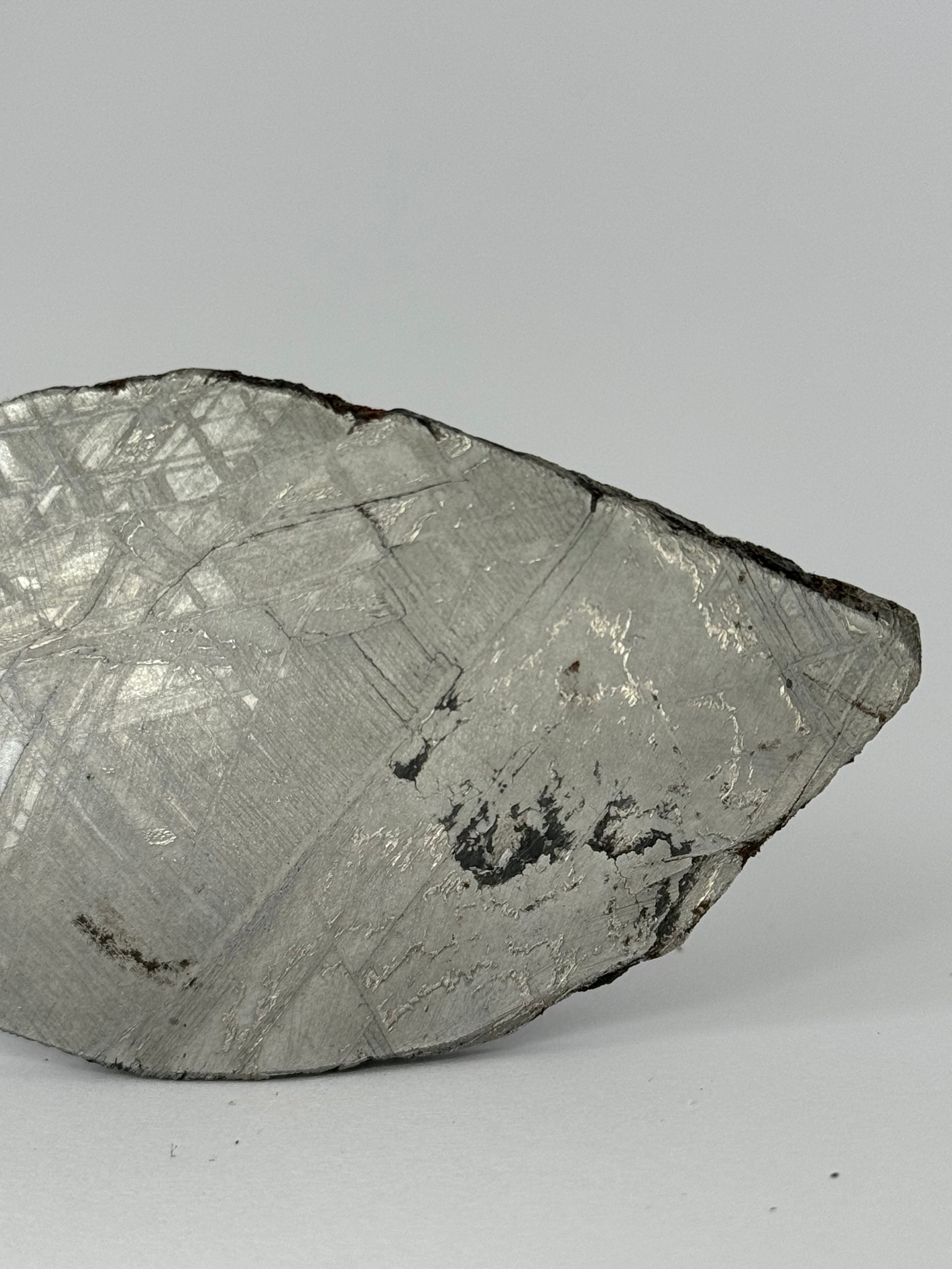 Muonionalusta meteorite, Sweden.  53,93 grams slice.