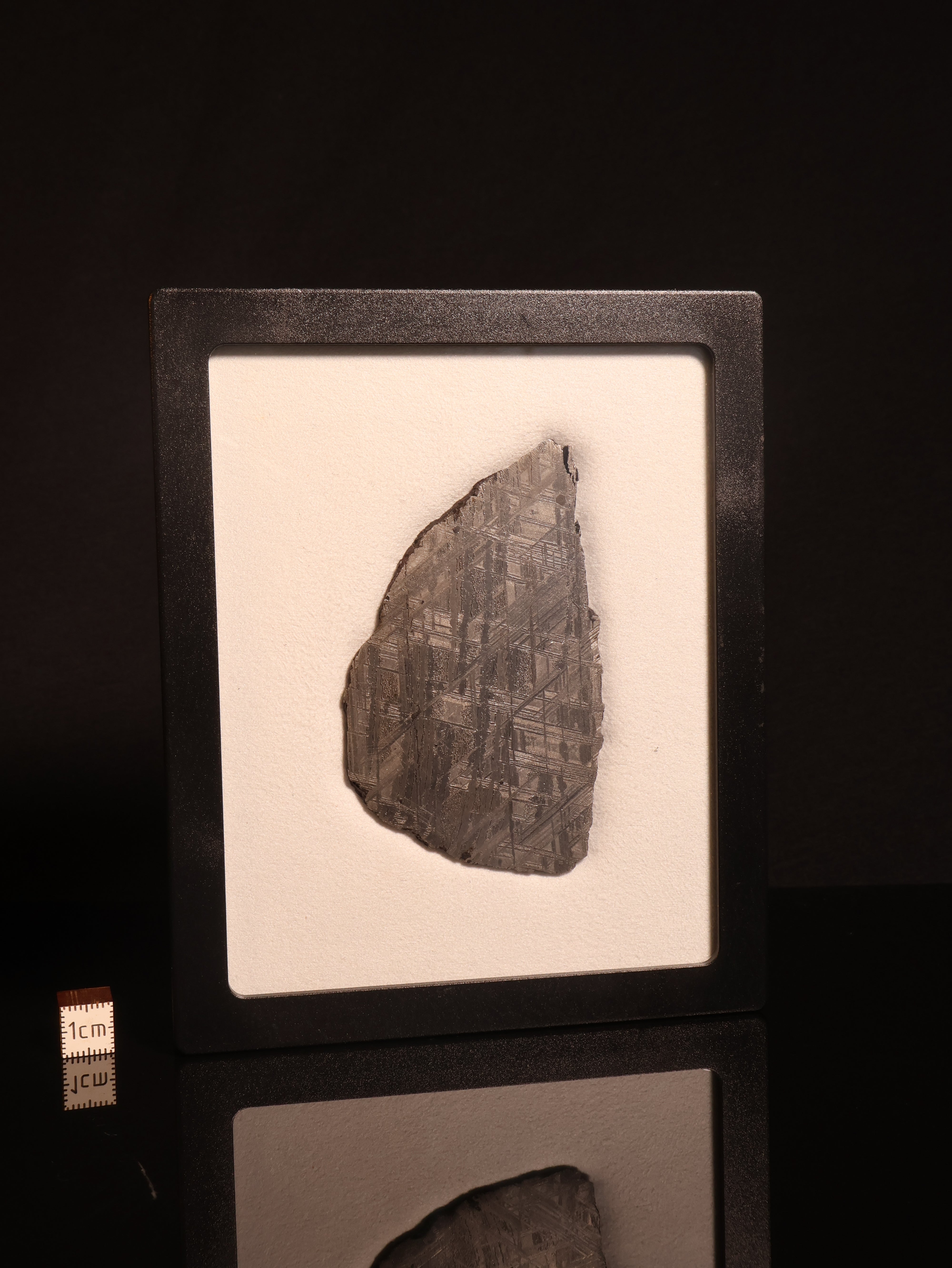 Muonionalusta Meteorite, Sweden. 68,59 grams slice.