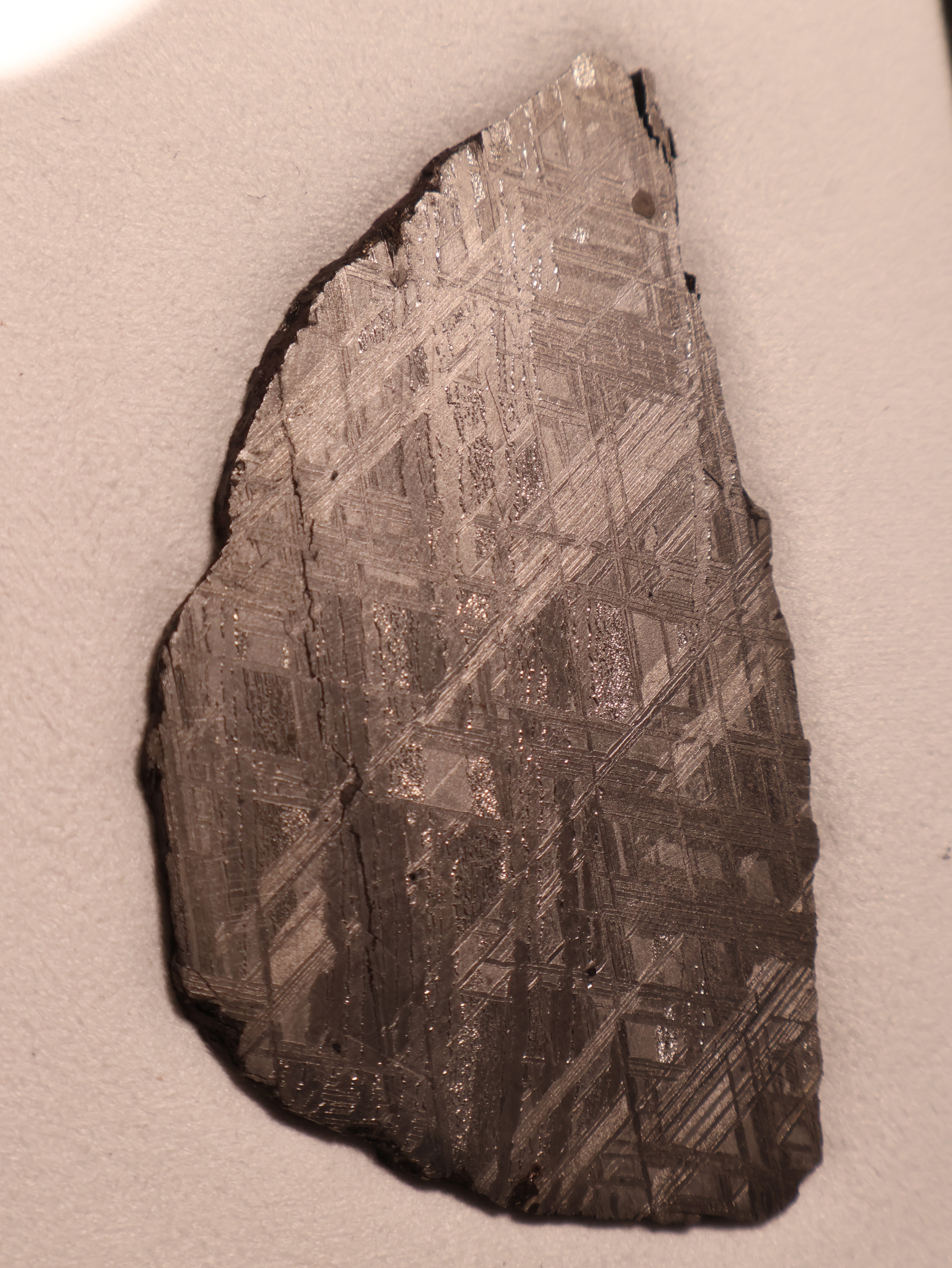 Muonionalusta Meteorite, Sweden. 68,59 grams slice.