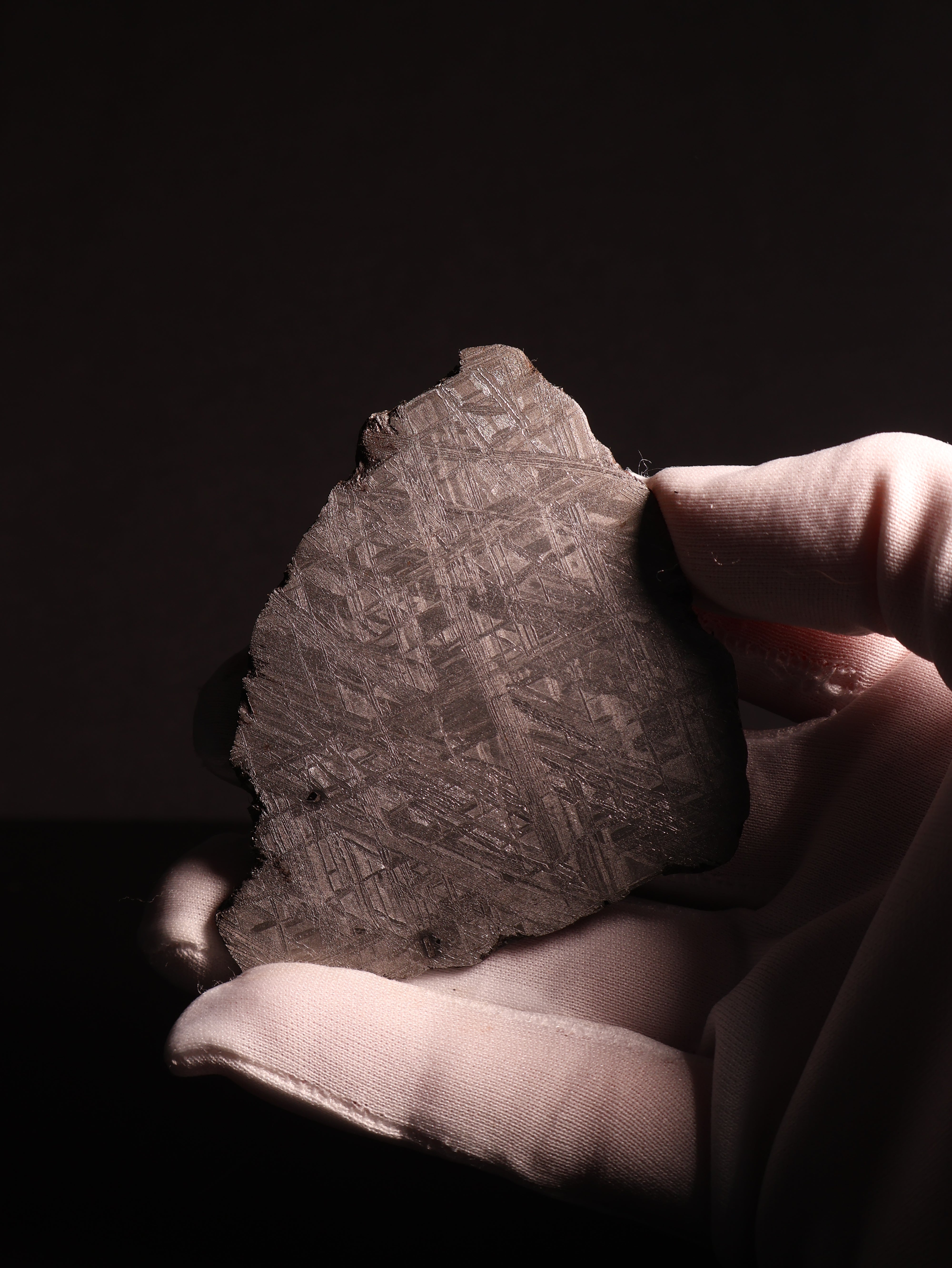 Muonionalusta meteorite, Sweden. 91,30 grams slice.