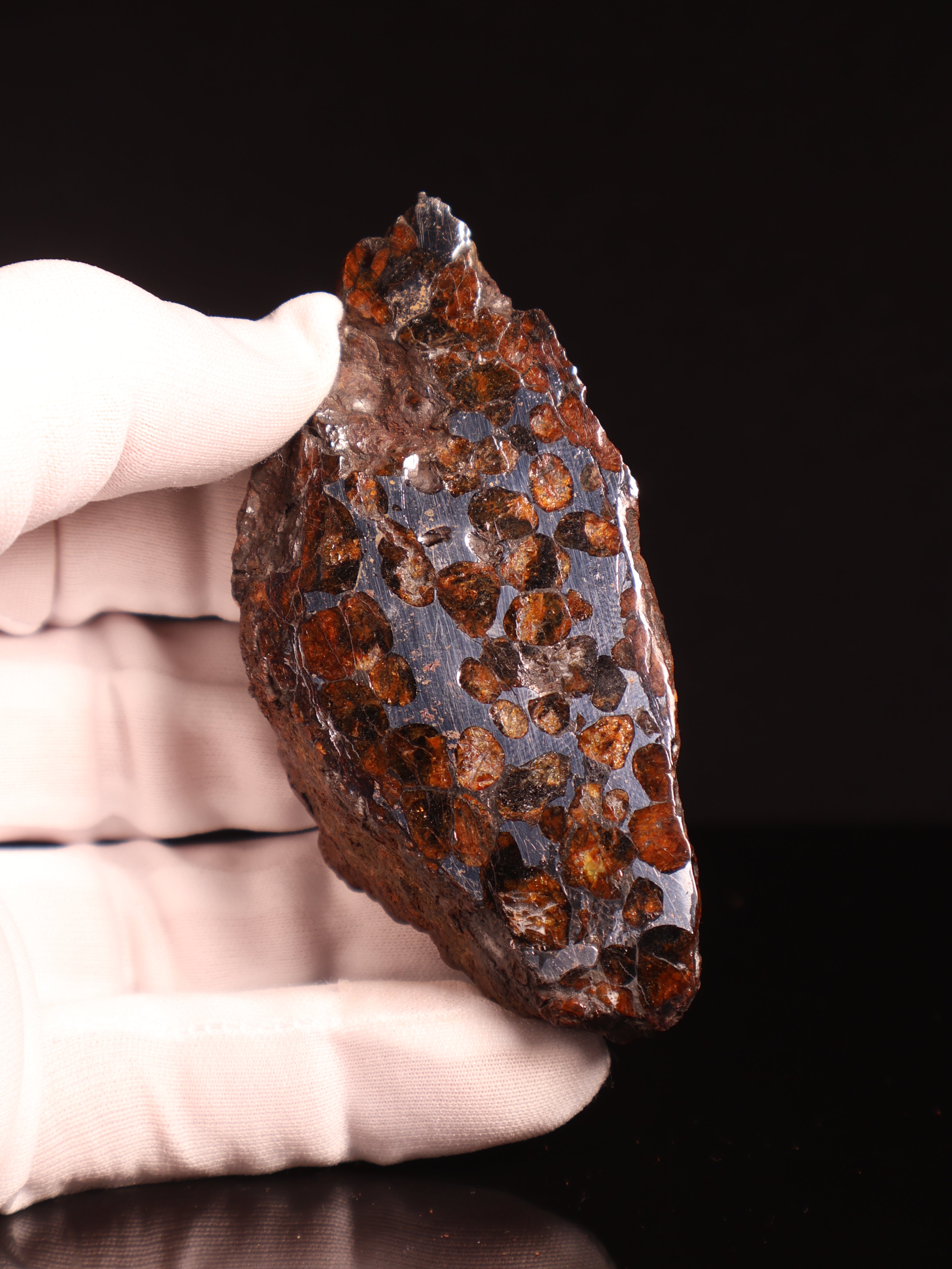 SERICHO PALLASITE METEORITE, KENYA. 180.4 GRAMS END-CUT.