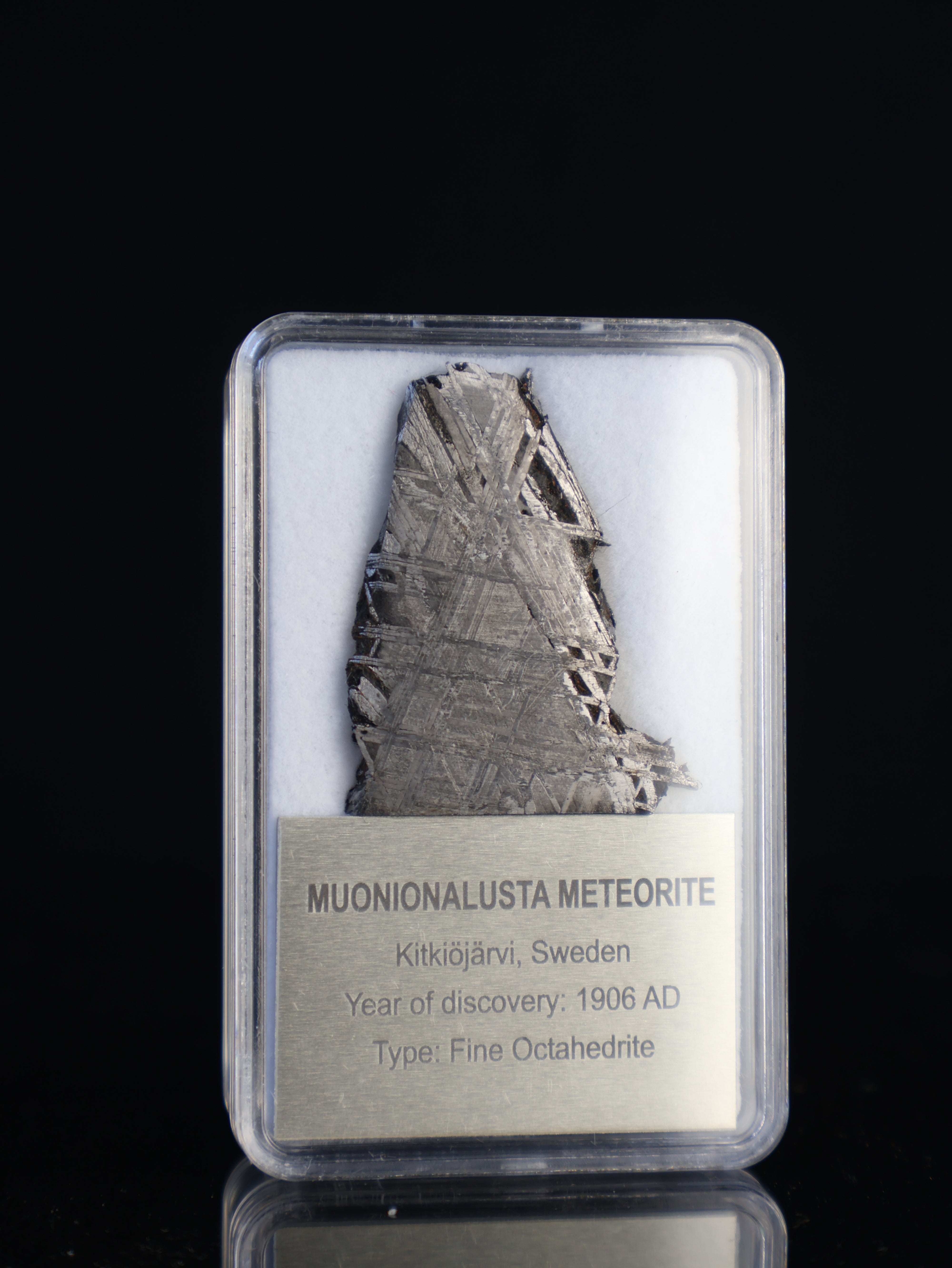 MUONIONALUSTA METEORITE, SWEDEN. DISPLAY BOX. 10,3 GRAMS.