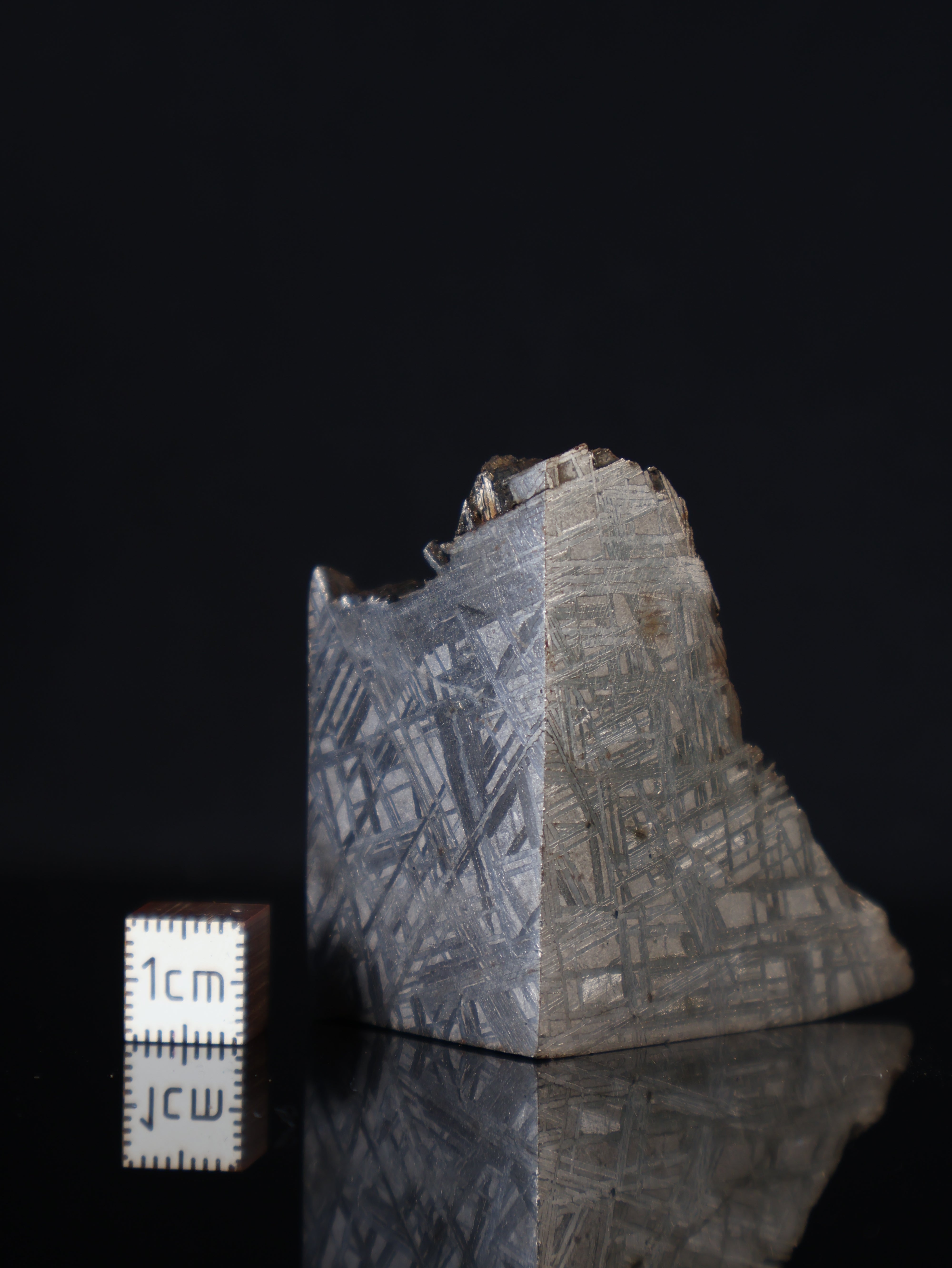 MUONIONALUSTA METEORITE, SWEDEN. 210 GRAMS END-CUT.