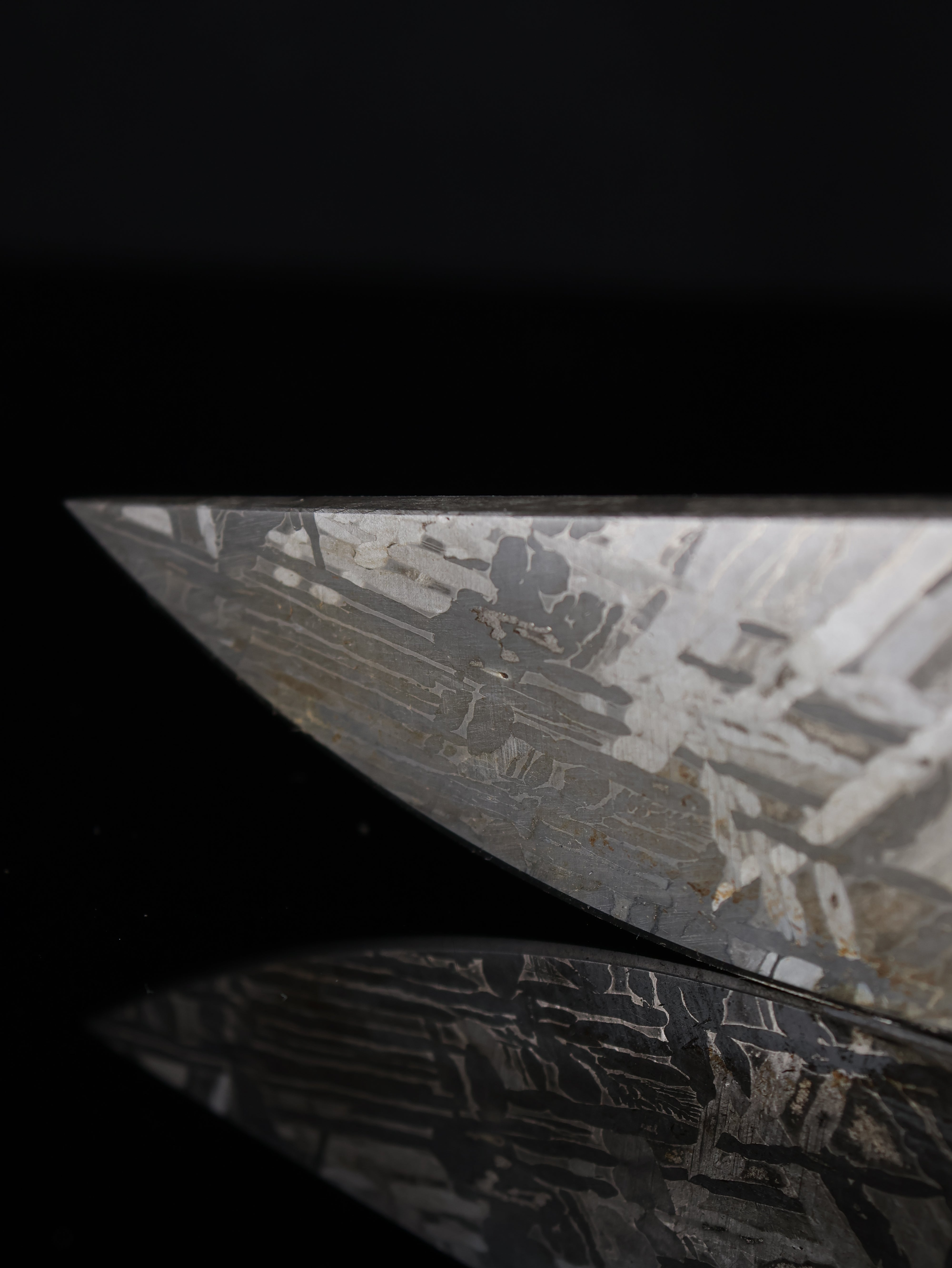 Aletai Meteorite Folding Knife with Woolly Mammoth Fossil Ivory Handle