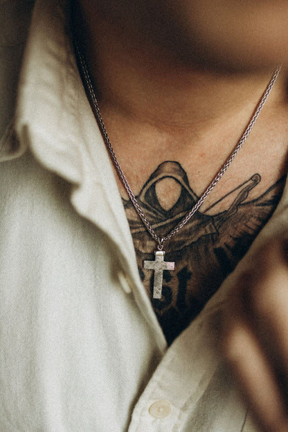 Muonionalusta Meteorite Cross pendant