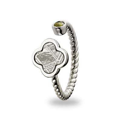 Muonionalusta Meteorite Clover ring