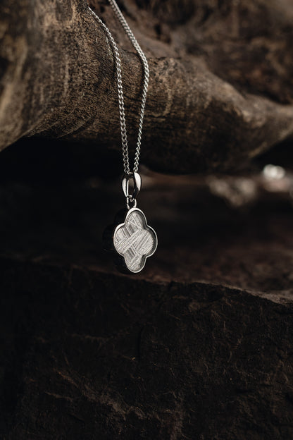 Meteorite Clover pendant