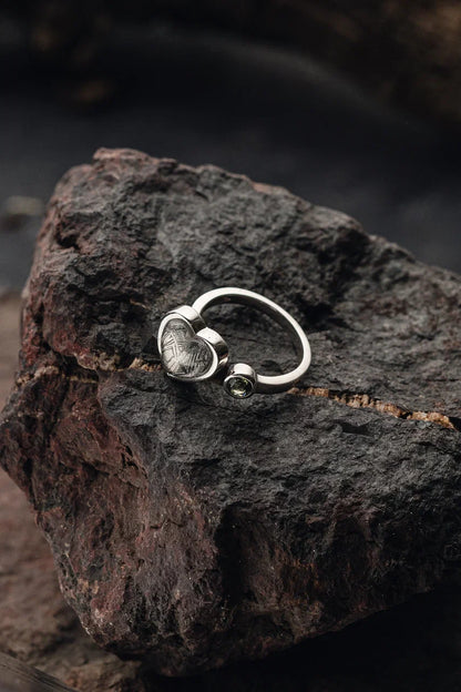 Ring Heart of Cosmos made with Muonionalusta meteorite