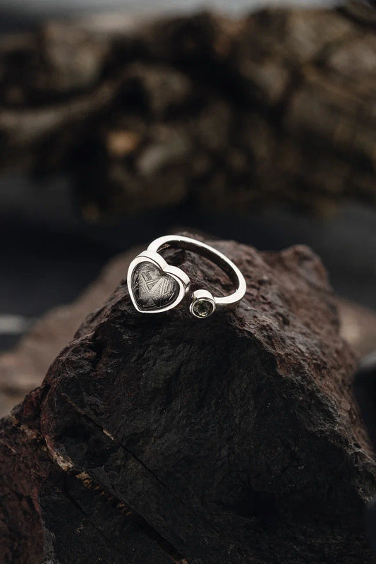 Ring Heart of Cosmos made with Muonionalusta meteorite