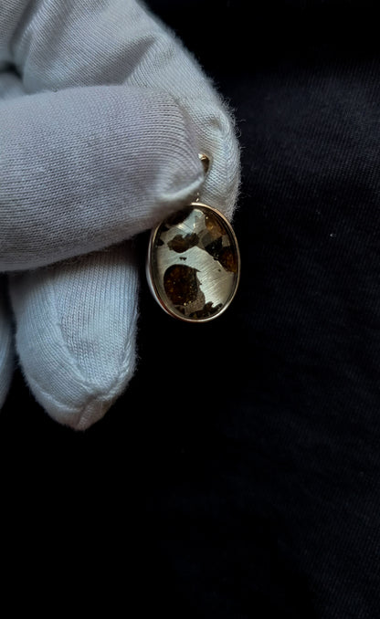 Sericho Meteorite Oval pendant